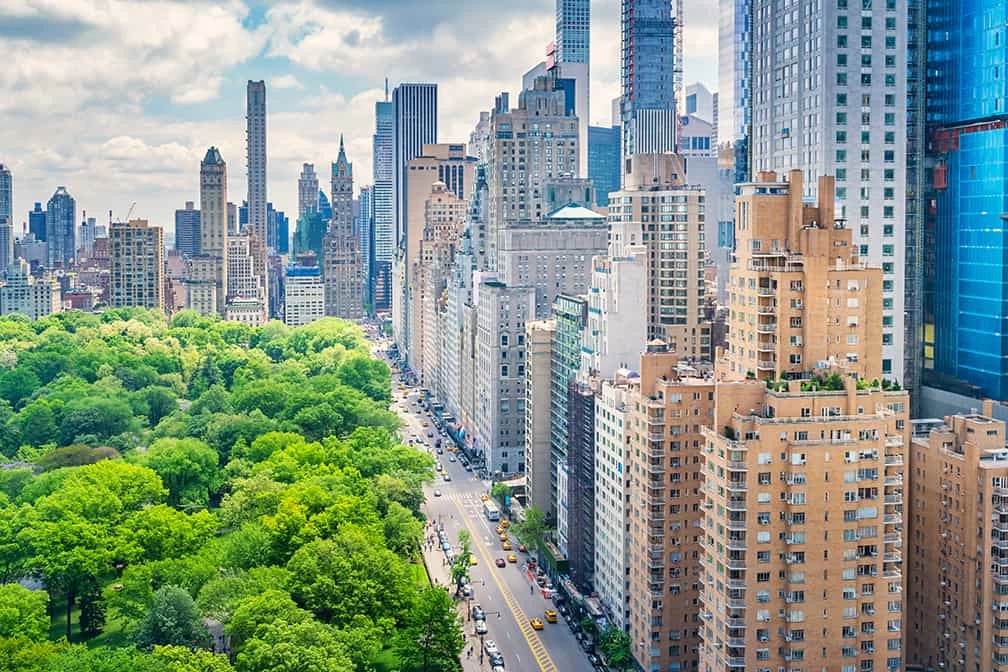 central park nyc skyline.